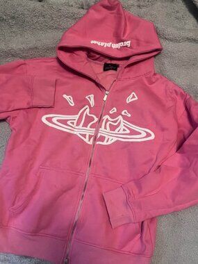 Broken Planet Zip Up - Size Medium and Pink